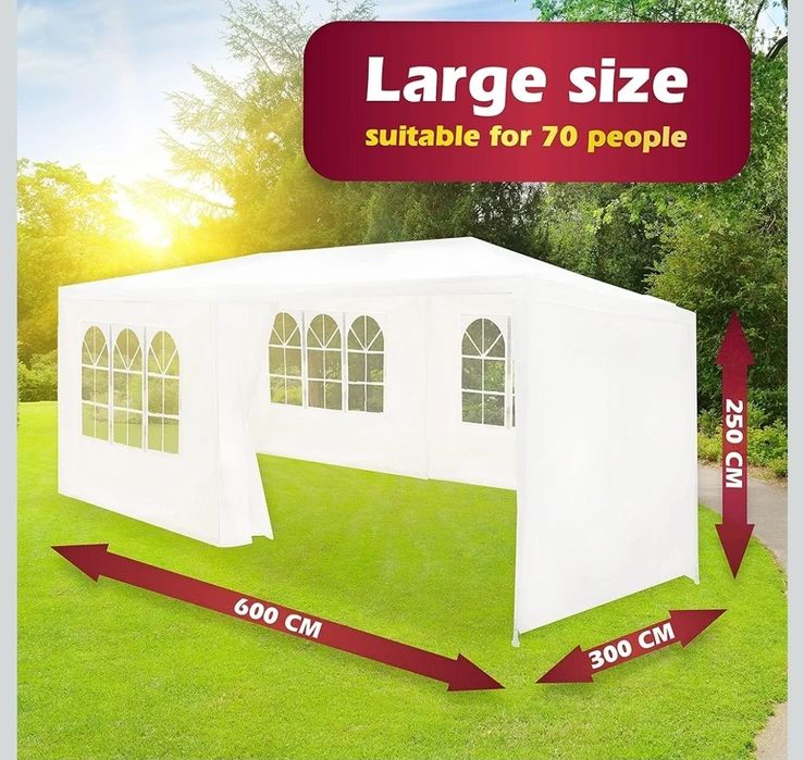 Lifetime Garden Pawilon ogrodowy Gazebo, biały, 3x6m
