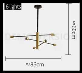 Lampa sufitowa NOWA czarna złota, salon, sypialnia, kuchnia, jadalnia