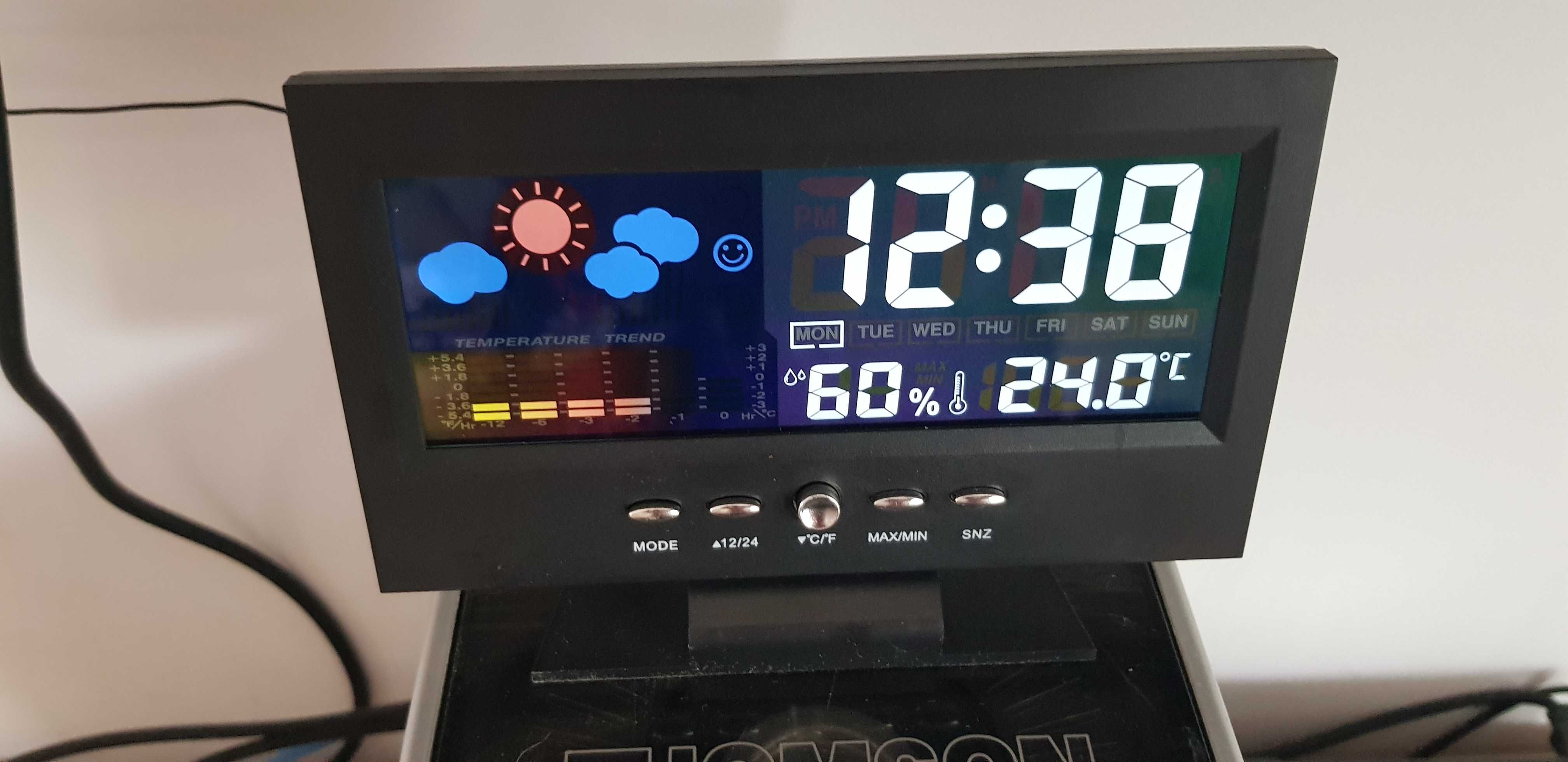 zegar ze stacją pogody - Nowy- Okazja