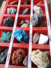 Stara kolekcja minerałów kamieni