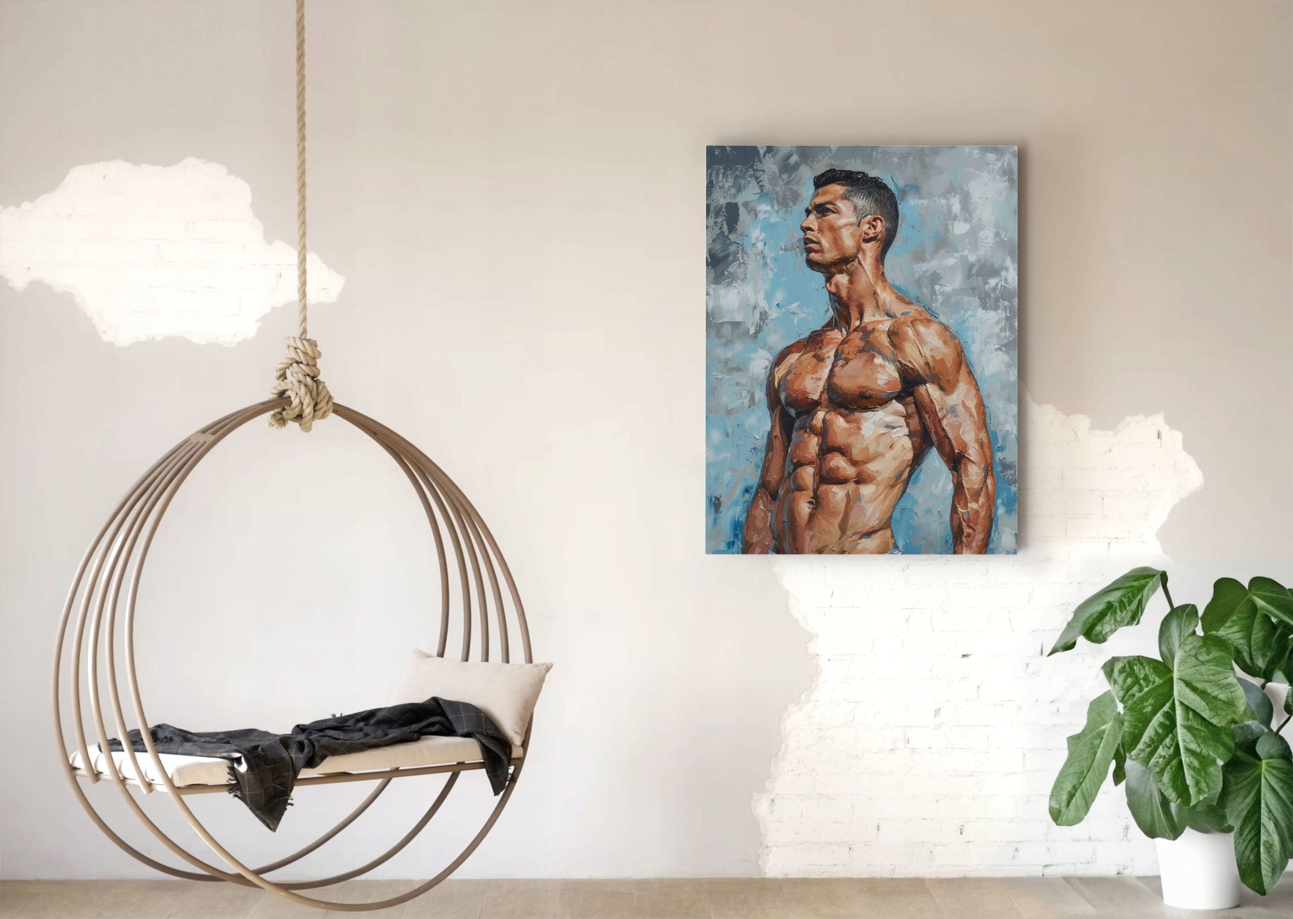 Obraz na płótnie Cristiano Ronaldo CR7 45x60 cm - nowoczesny styl
