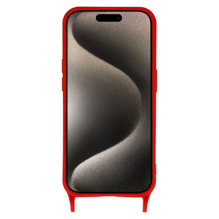 Strap Silicone Case Do Iphone 15 Pro Max Wzór 2 Czerwony