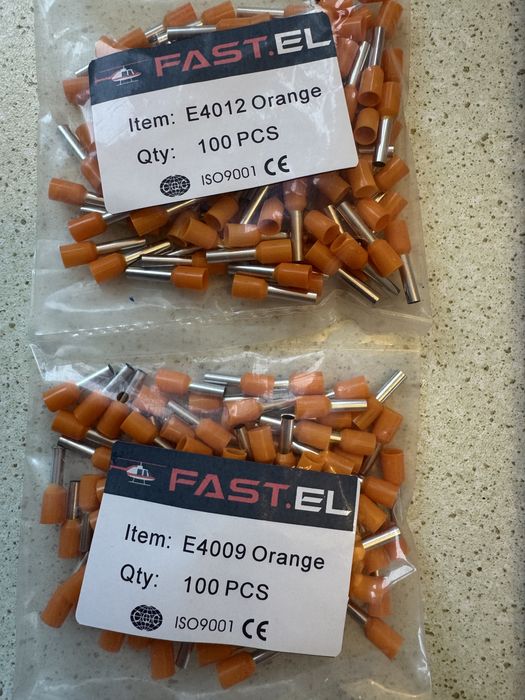 Наконечники втулкові ізольовані Е4009, Е4012