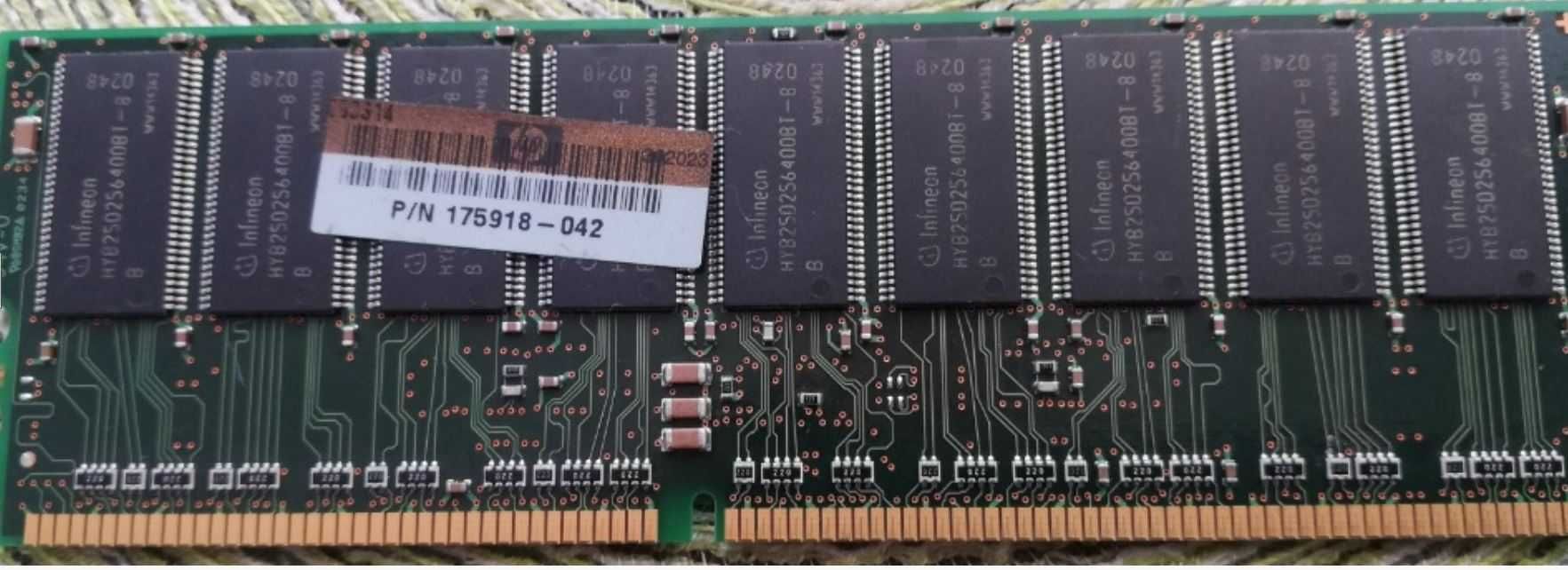 2 szt SDRAM 512 MB PC1600 Infineon 100 MHz CL2