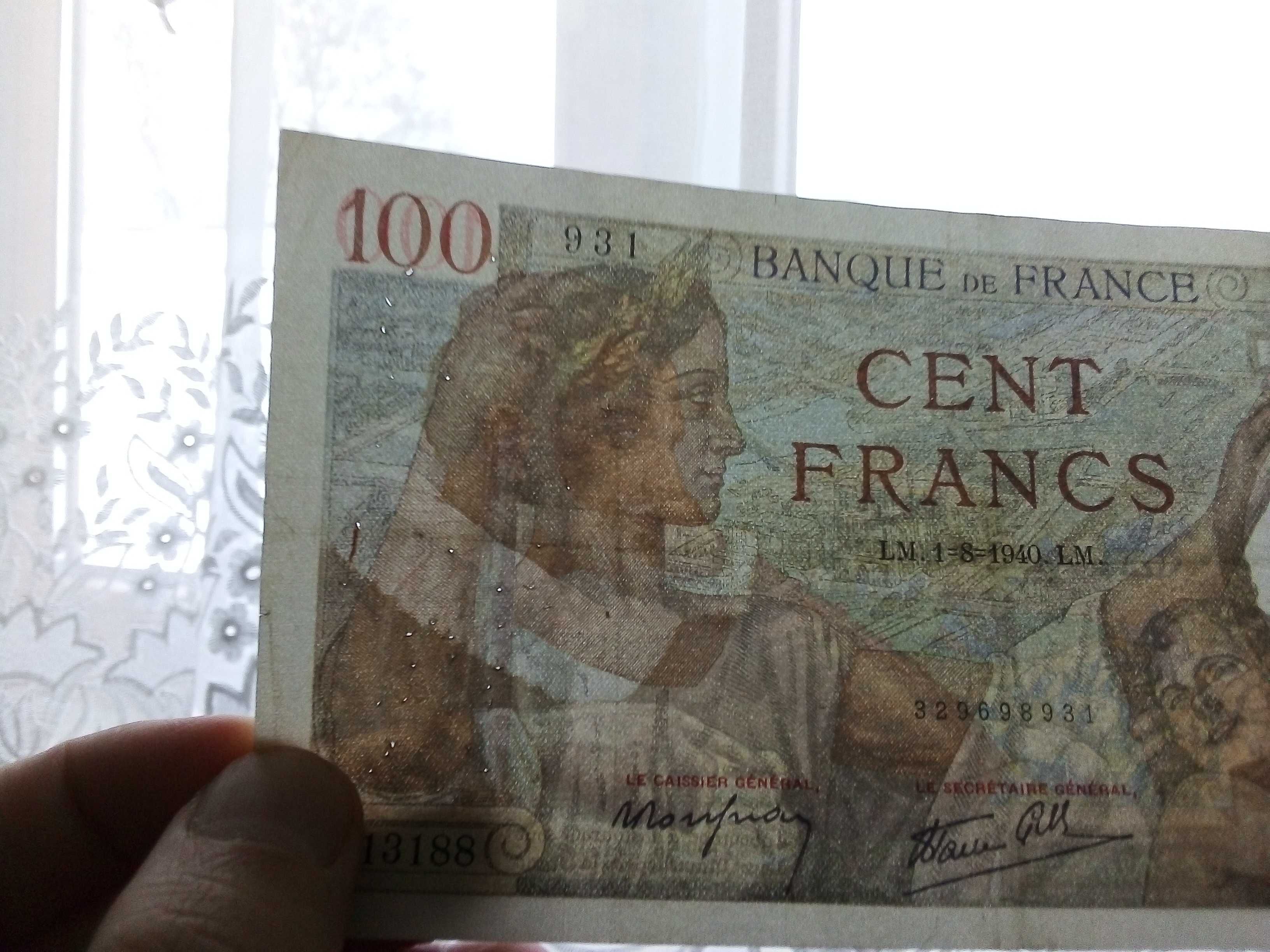 Banknot 100 franków Francja