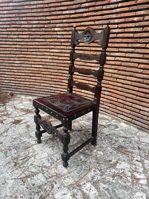 Dou Conjunto 8 Cadeiras Antigas