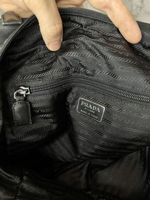 Сумка сумочка нейлон и кожа Prada оригинал