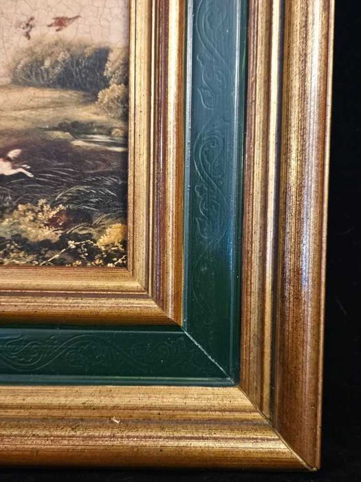 Conjunto de 5 quadros equestres