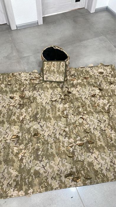 Пончо камуфляж зелений листок дощовик анти тепловізор