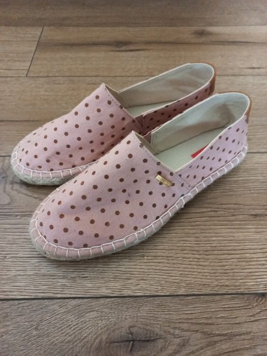 Big Star espadryle różowe w kropki 38