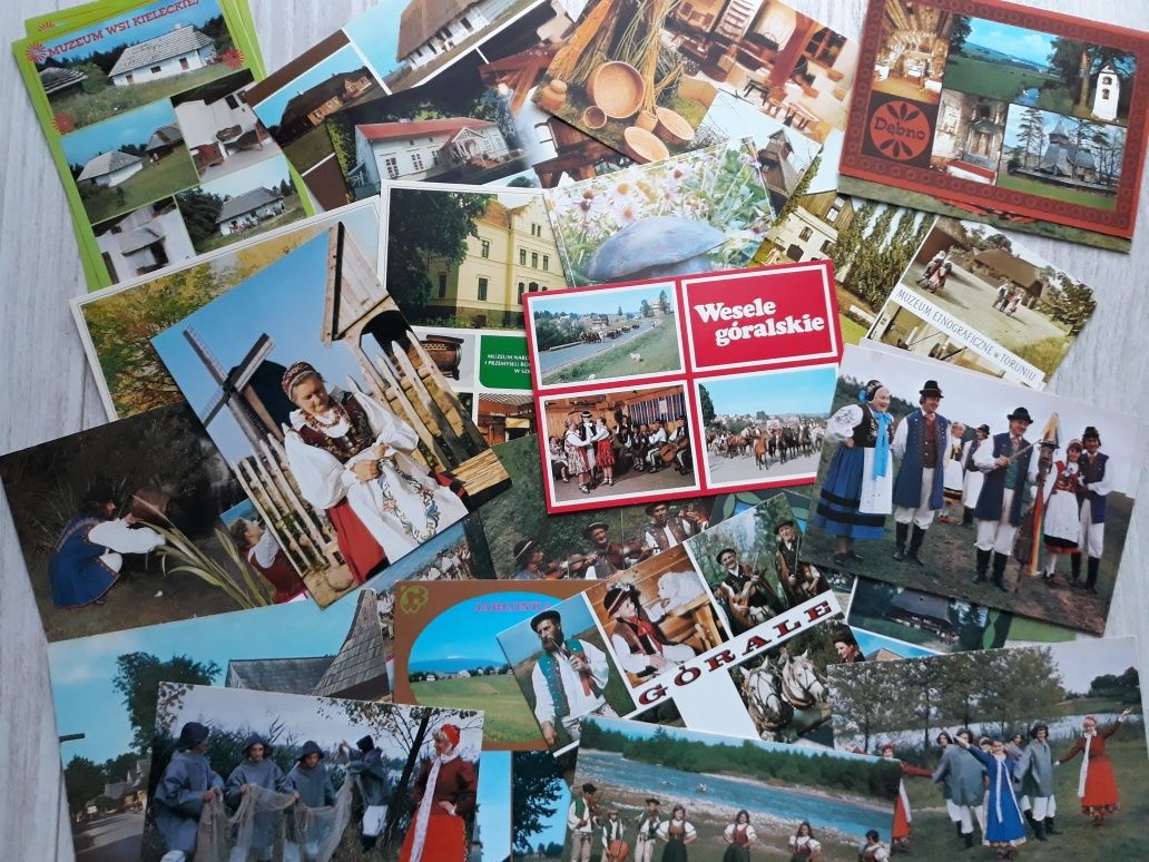 Folklor - pocztówki, cena za 27 sztuk,można stworzyć swój zestaw