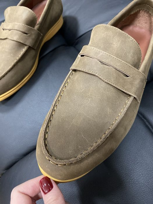 Лофери чоловічі хакі шкіряні 42 та 43р