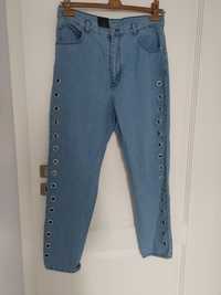 Jeansy DRDENIM spodnie z  wysokim stanem L 40