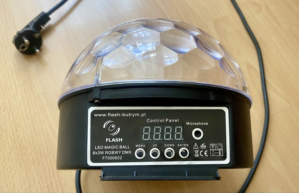 Kula dyskotekowa led dmx mocna 20 watt
