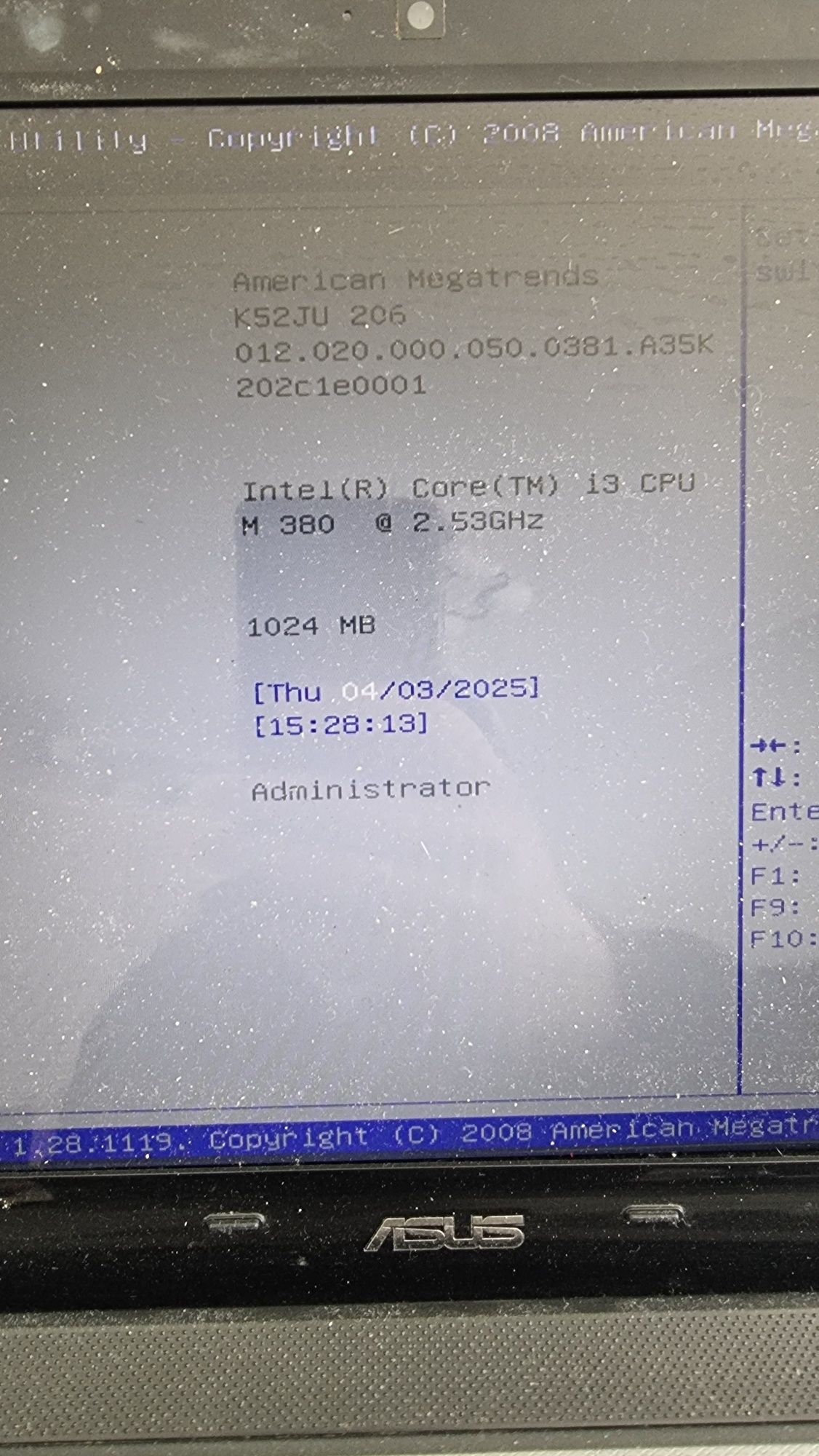 Ноутбук Asus a52j intel core i3 15"6