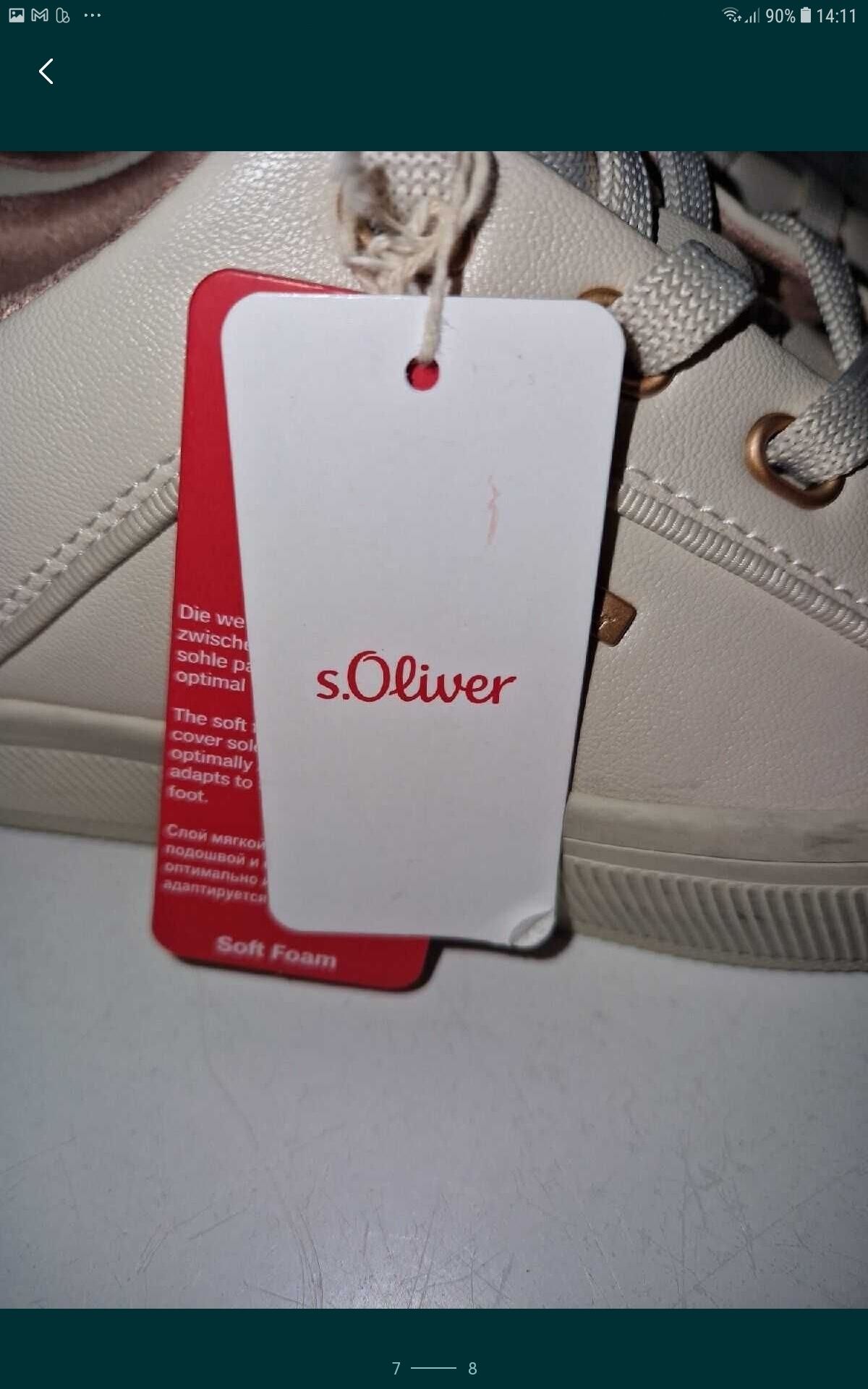 Новые женские кроссовки s.Oliver размер 36.5р. оригинал.