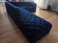 Narożnik pikowany glamour chesterfield