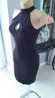 FrenchConnection* idealna elegancka czarna sukienka na suwak roz 36 S
