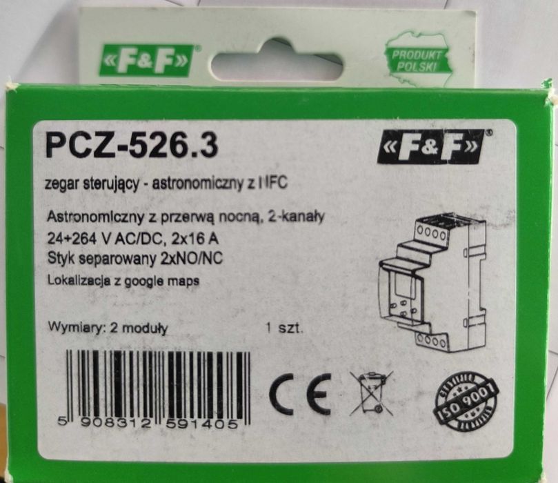 Zegar astronomiczny NFC F&F PCZ-526.3