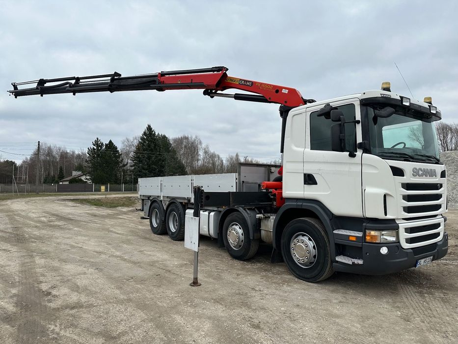 Scania G 480 8X4   252 TYS km.  HDS  PALFINGER 16502