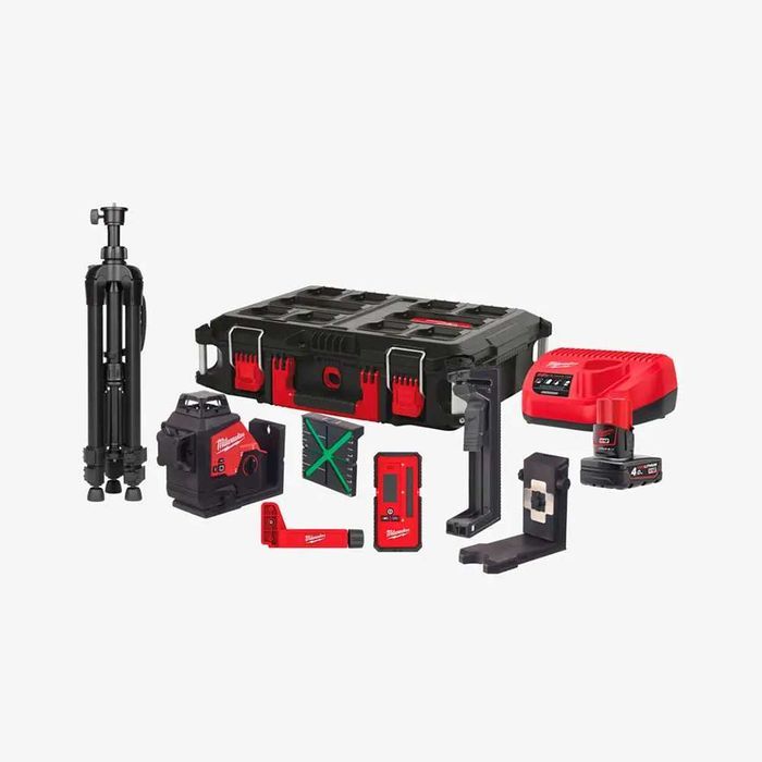 Лазерний рівень акумуляторний 3D Milwaukeee M12 3PLKIT-401P