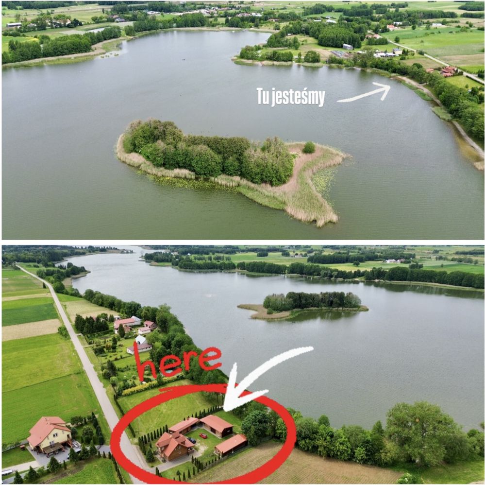 Wynajem Domku nad jeziorem Sauna Bania Jacuzzi Wakacje Nocleg Weekend