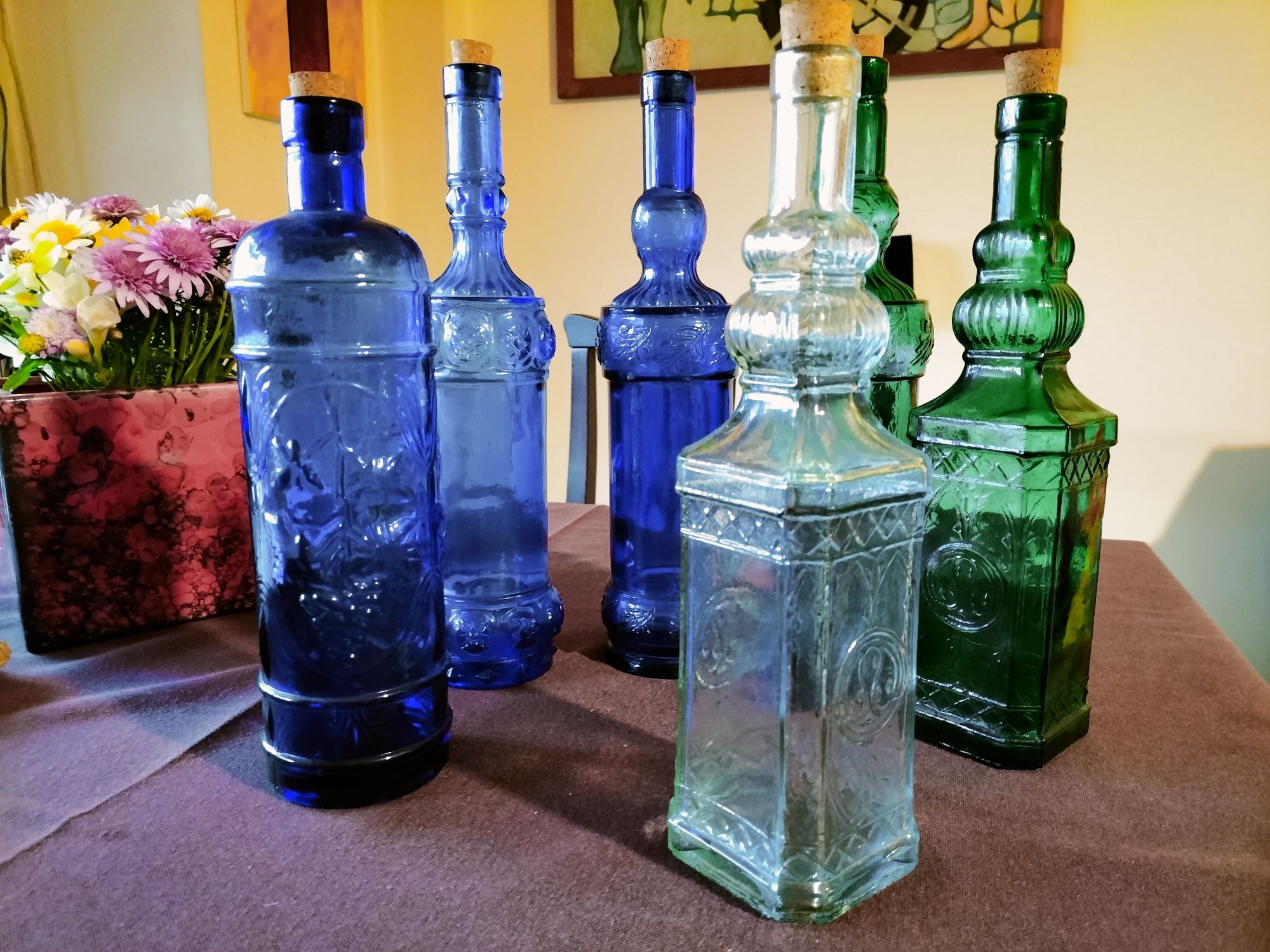 Garrafas coloridas