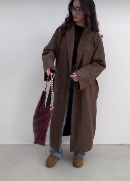 Пальто на утеплювачі, вільного крою oversize