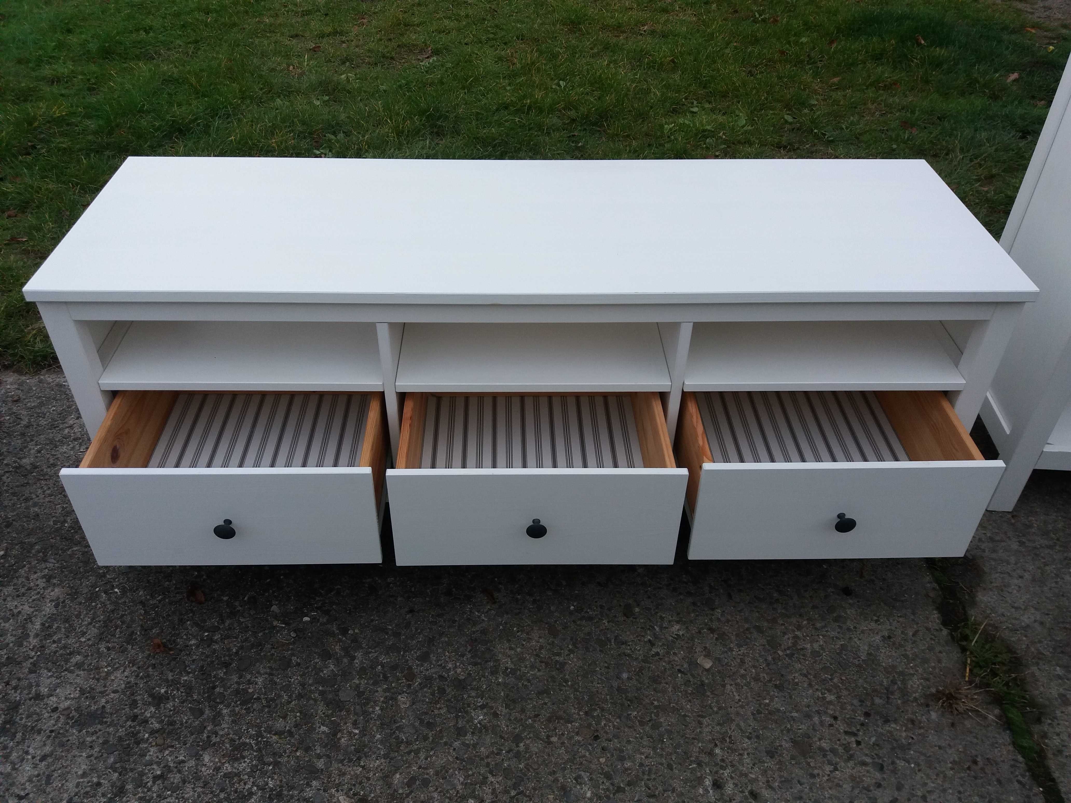 IKEA Hemnes komoda-szafka RTV, biała,wym,148x46x57cm- dowóz gratis