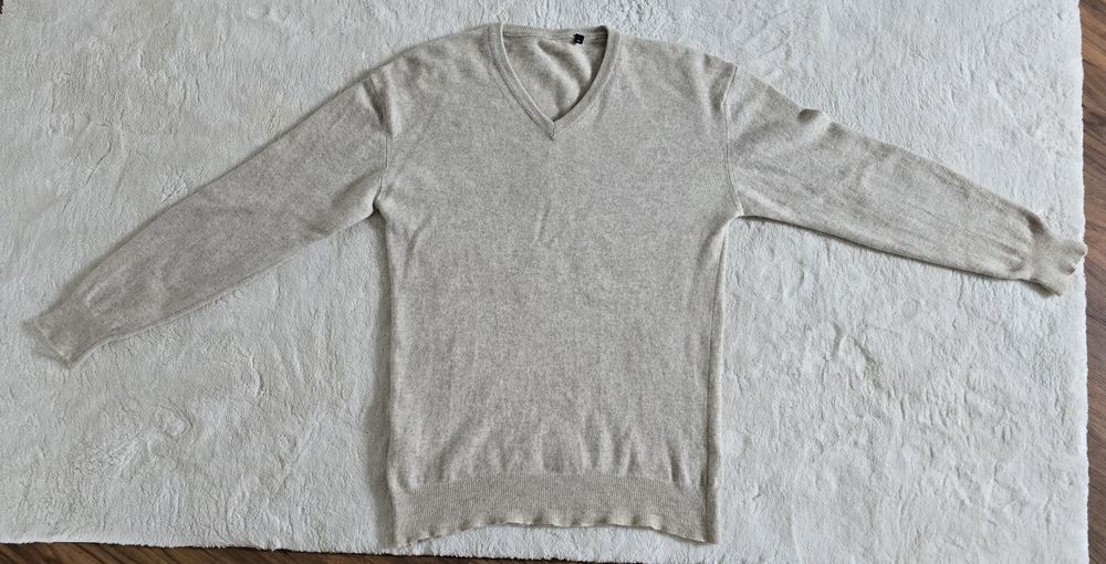 Męski  Sweter 100% Kaszmir C&A Beżowy M/L