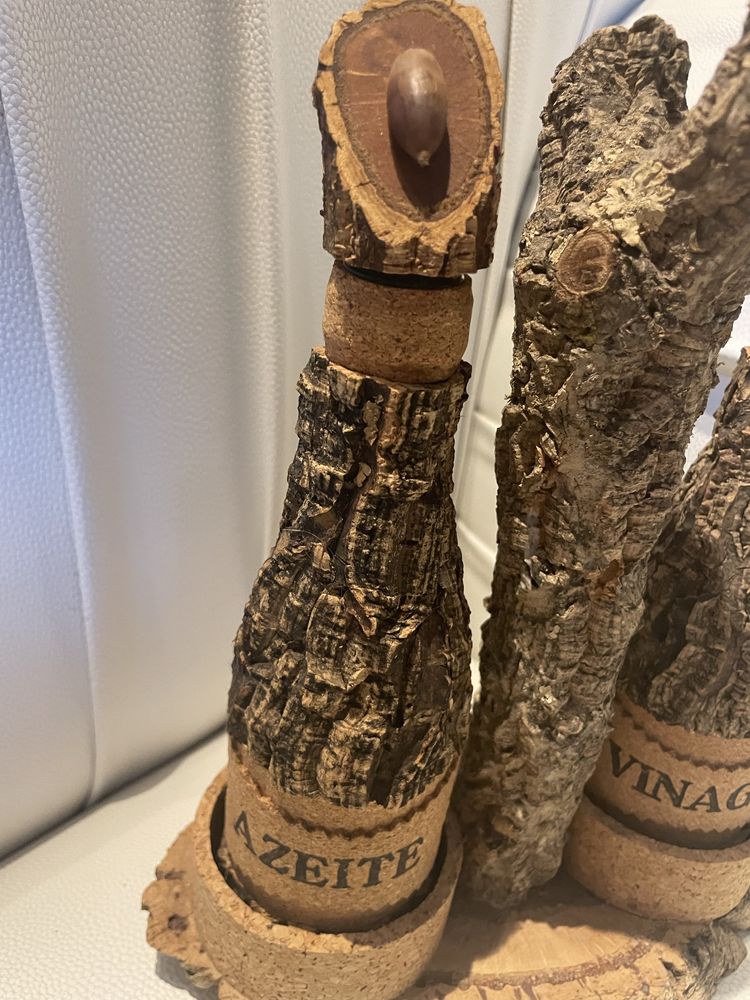 Galheteiro em madeira e cortiça novo