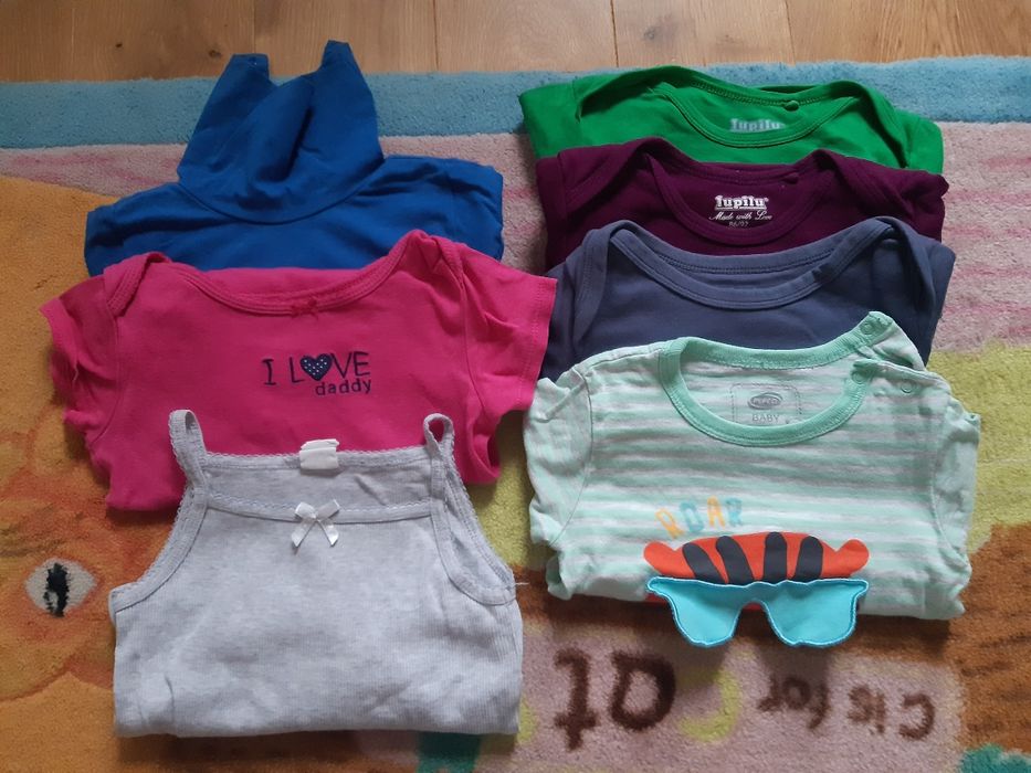 Zestaw ubranek dla dziewczynki body rozm 86-92