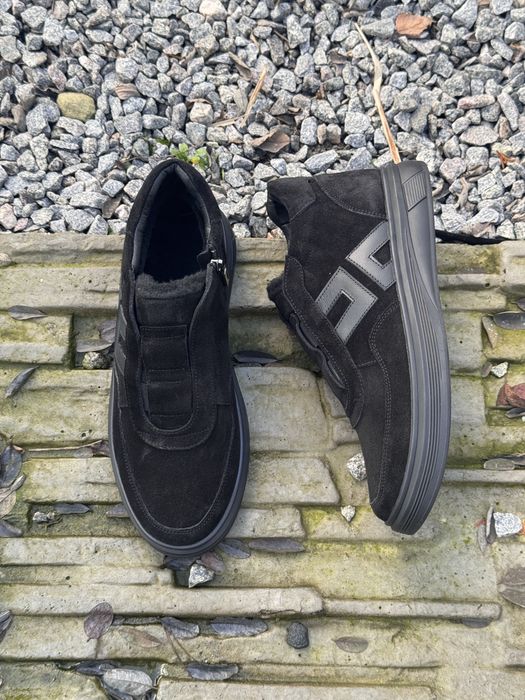 Чоловічі замшеві черевики на хутрі 42-27.5 см