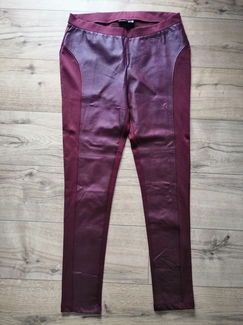 Bordowe Legginsy spodnie Esmara rozm L 44/46