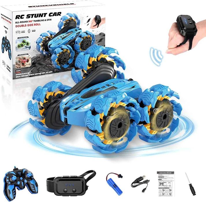 Управление жестами ! Машинка перевёртыш Stunt Car +Пульт на руку