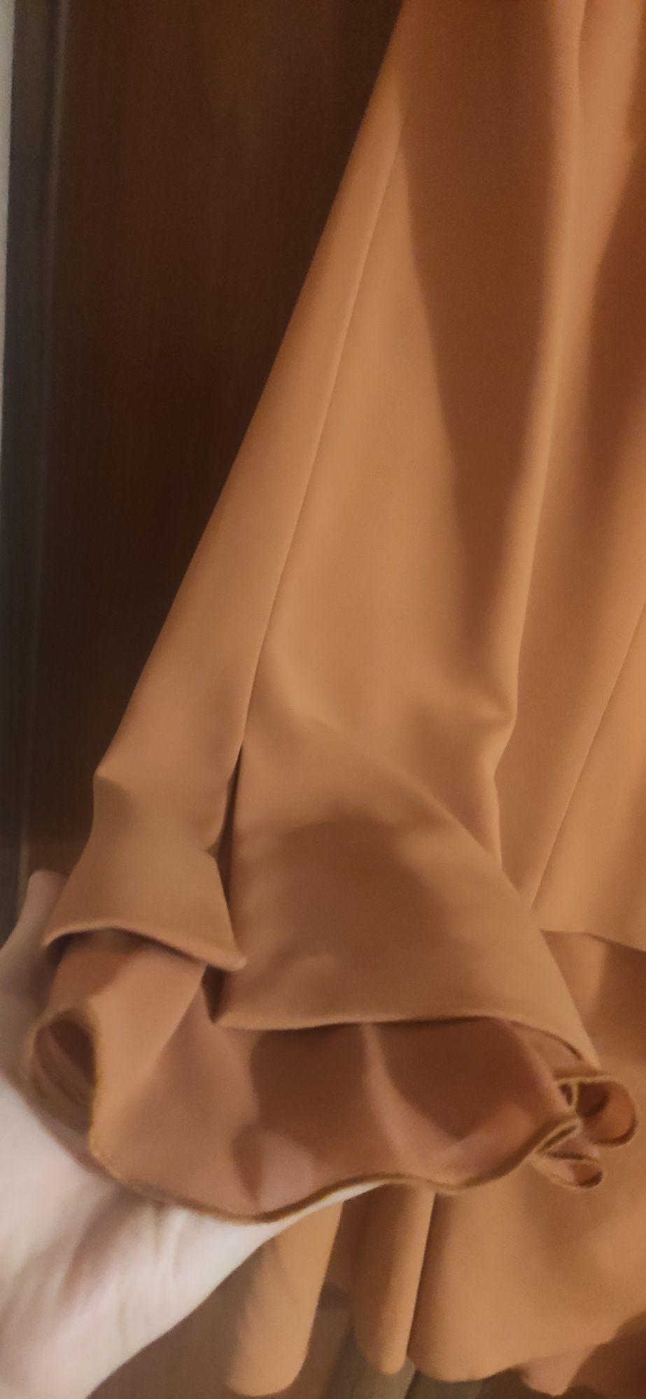 Костюм персиковий трикотаж юбка та піджак