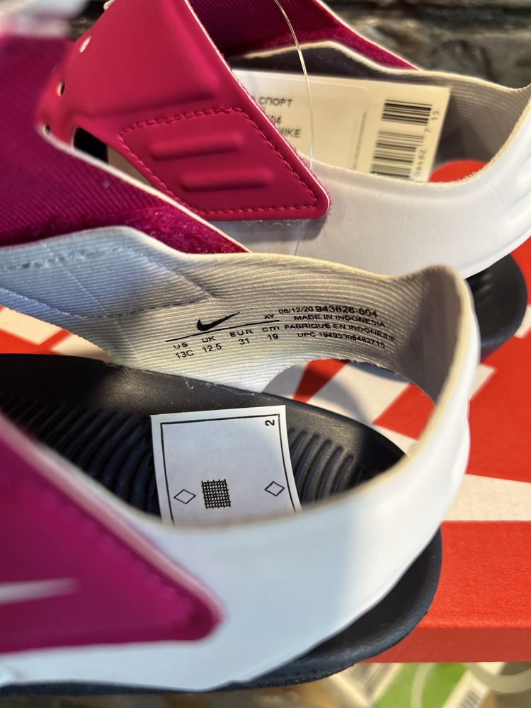 Nike sunray protect 2 босоножки 32 размер оригинал детские сандали