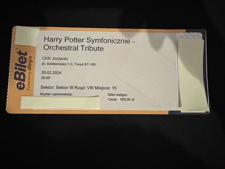 Bilet na koncert Harry Potter Symfonicznie orchestral Tribute Toruń
