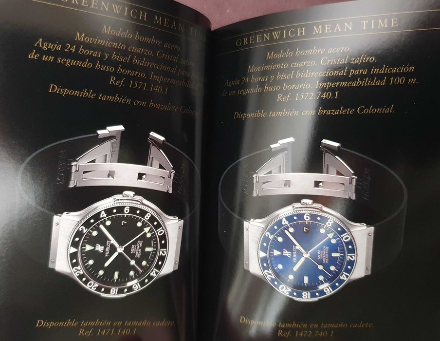 HUBLOT - MDM Geneve - Catálogo / Livro Oficial de Relógios - vintage