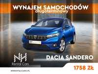 Wynajem samochodu długoterminowy Dacia Sandero Polska zagranica