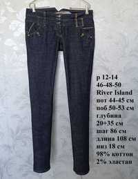 р 12-14/46-48-50 стильні базові темносині джинси штани стрейчеві довгі