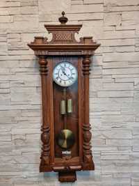 Piękny stary zegar wiszący linkowy GUSTAV BECKER