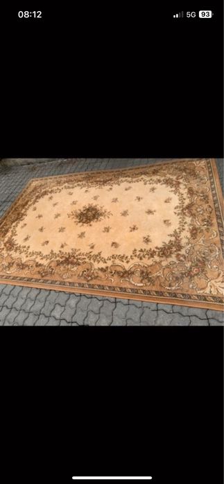 Dywan wełniany beżowy wzorzysty 100% wełna Agnella Isfahan 200 x 300