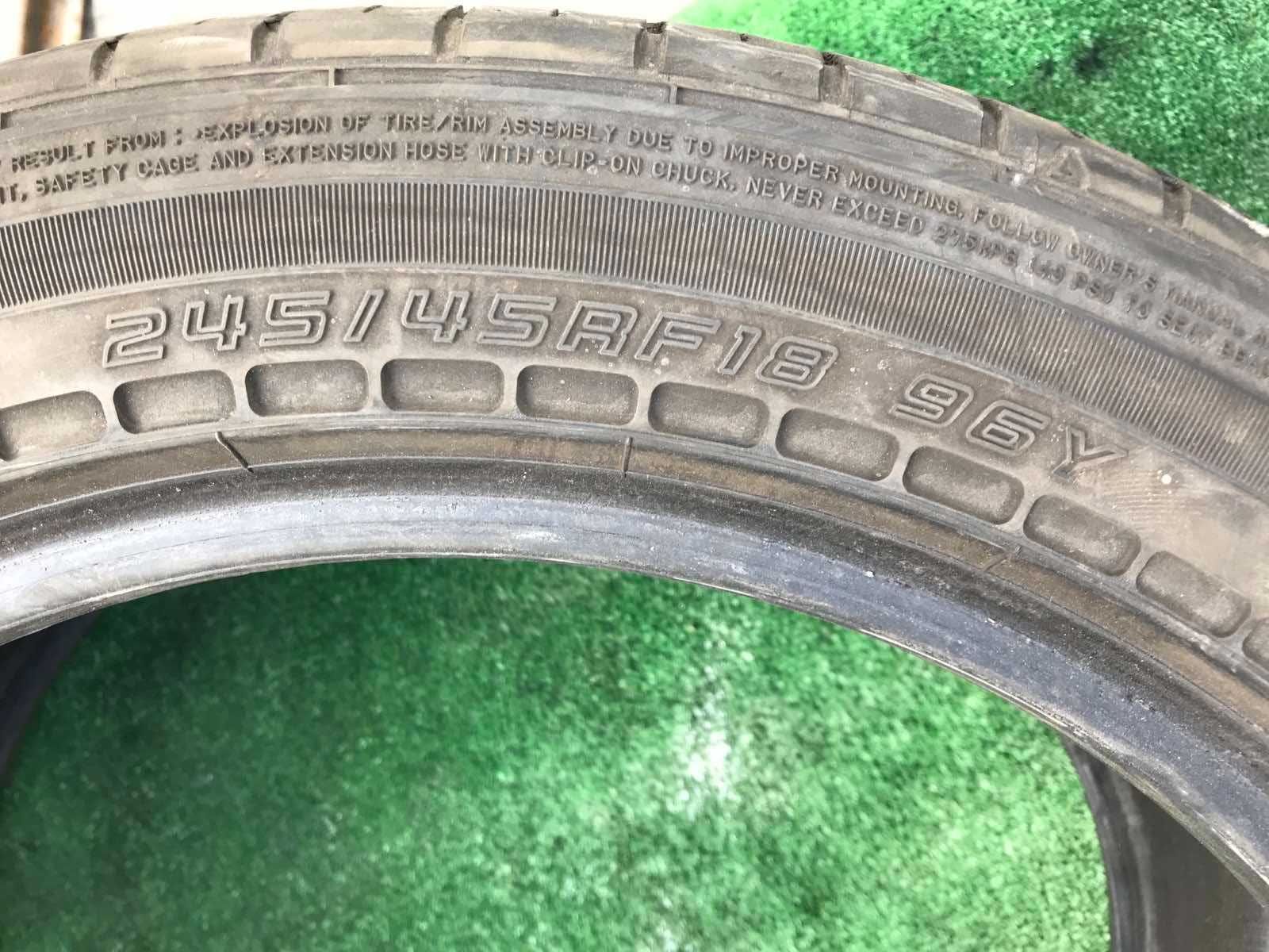 Шини Falken 245/45r18 Пара літо б/у склад Оригінал