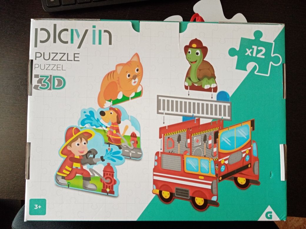 Puzzle 3D, 12 peças, 3+, Portes incluídos