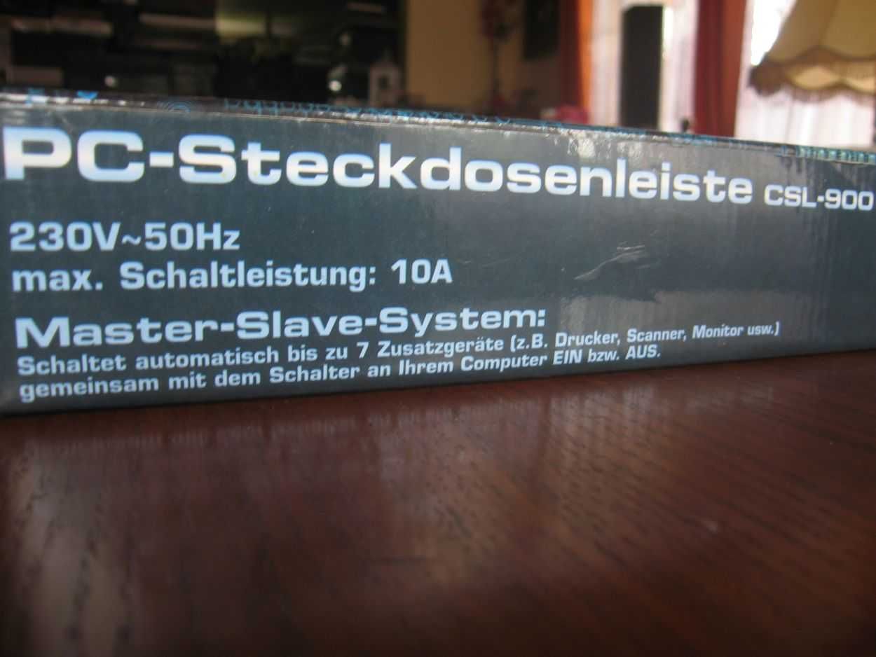 Nowa Profesjonalna Listwa PC-Steckdosenleiste MASTER-SLAVE 8 gniazd