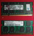 RAM do laptopa 2×1 GB DDR2 SO-DIMM (533 + 667 MHz)