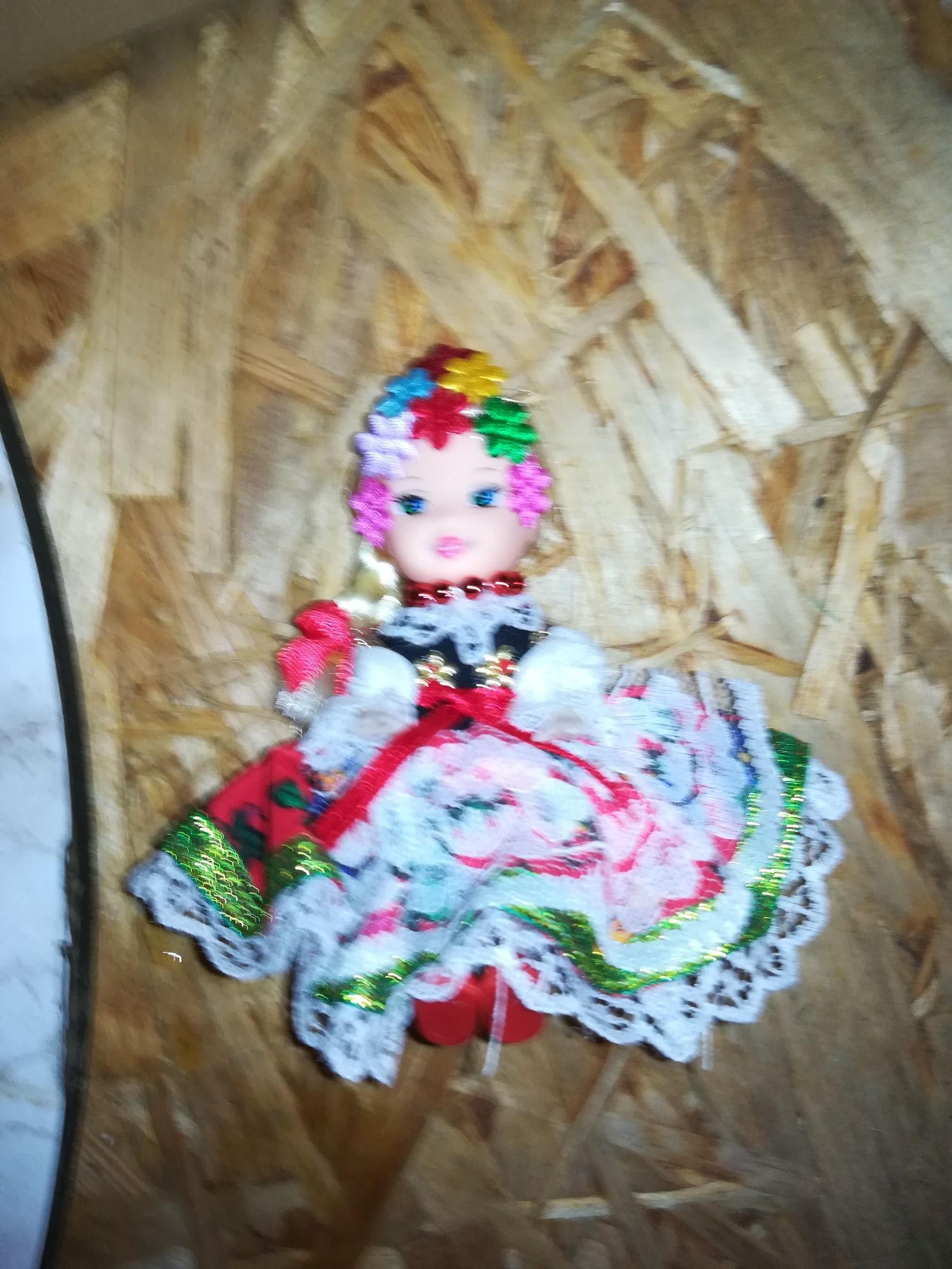 Stara vintage PRL lalka krakowianka w stroju ludowym ok 10 cm