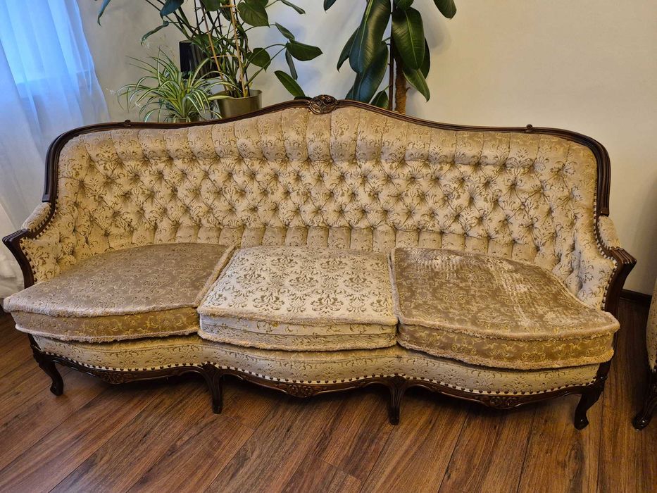 Sofa + dwa fotele Ludwik XVI