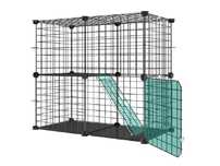 YITAHOME 2-poziomowa klatka dla kota, psa metalowa 71 x 36 x 71 cm